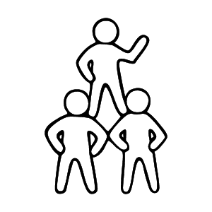 Access Routes project icon - human pyramid